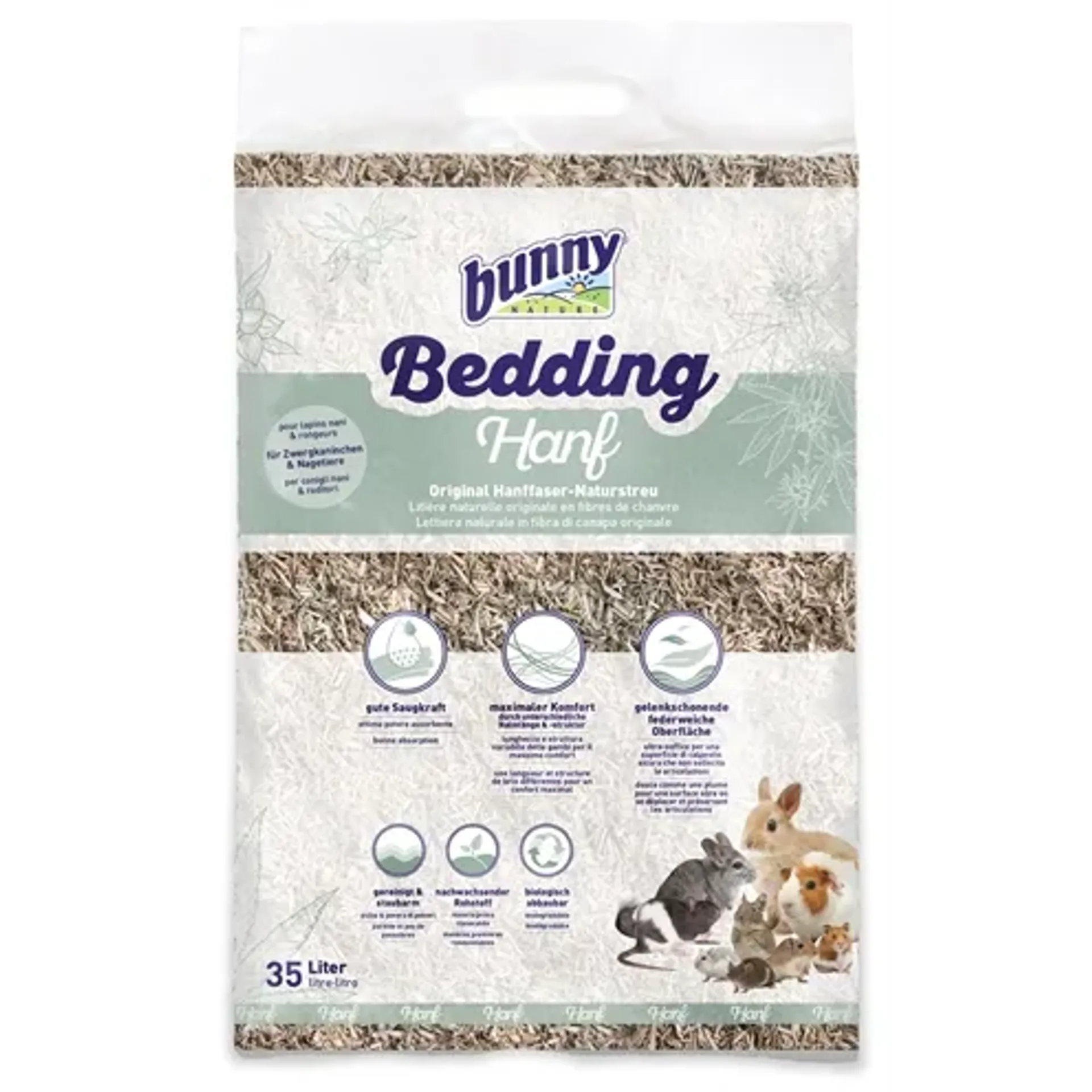 BUNNY NATURE BUNNYBEDDING HANF HENNEPVEZEL 35 LTR