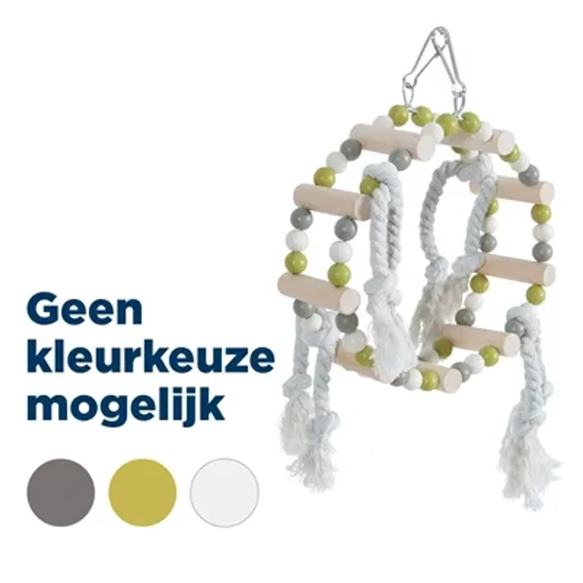 ZOLUX SCHOMMEL HOUTEN WIEL MET KRALEN ASSORTI 18X6X22 CM