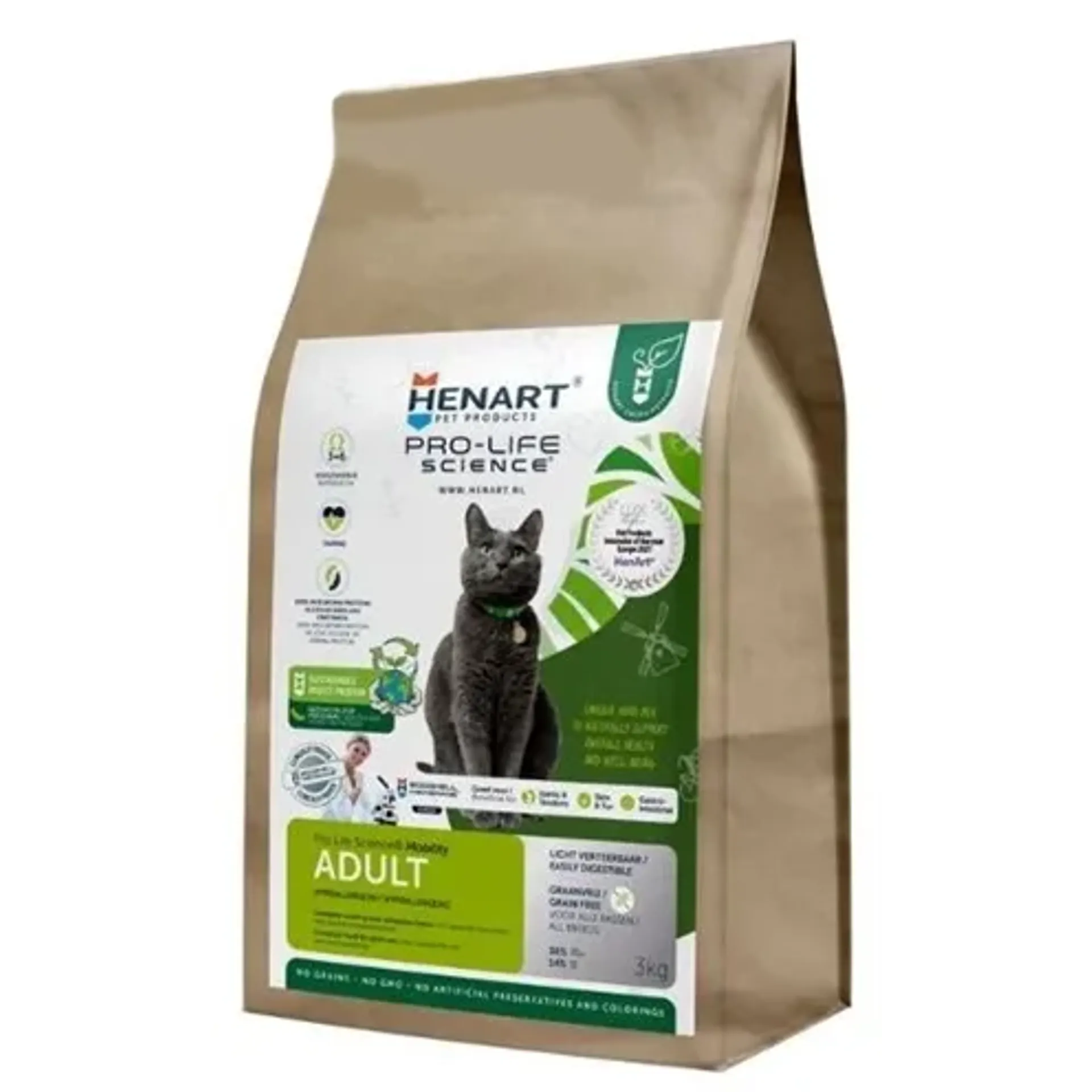 HENART INSECT CAT ADULT WITH HEM EGGSHELL MEMBRANE 3 KG