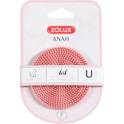 ZOLUX ANAH BORSTEL ROND RUBBER ROZE 7,5X7,5X3 CM ZOLUX ANAH BORSTEL ROND RUBBER ROZE 7,5X7,5X3 CM