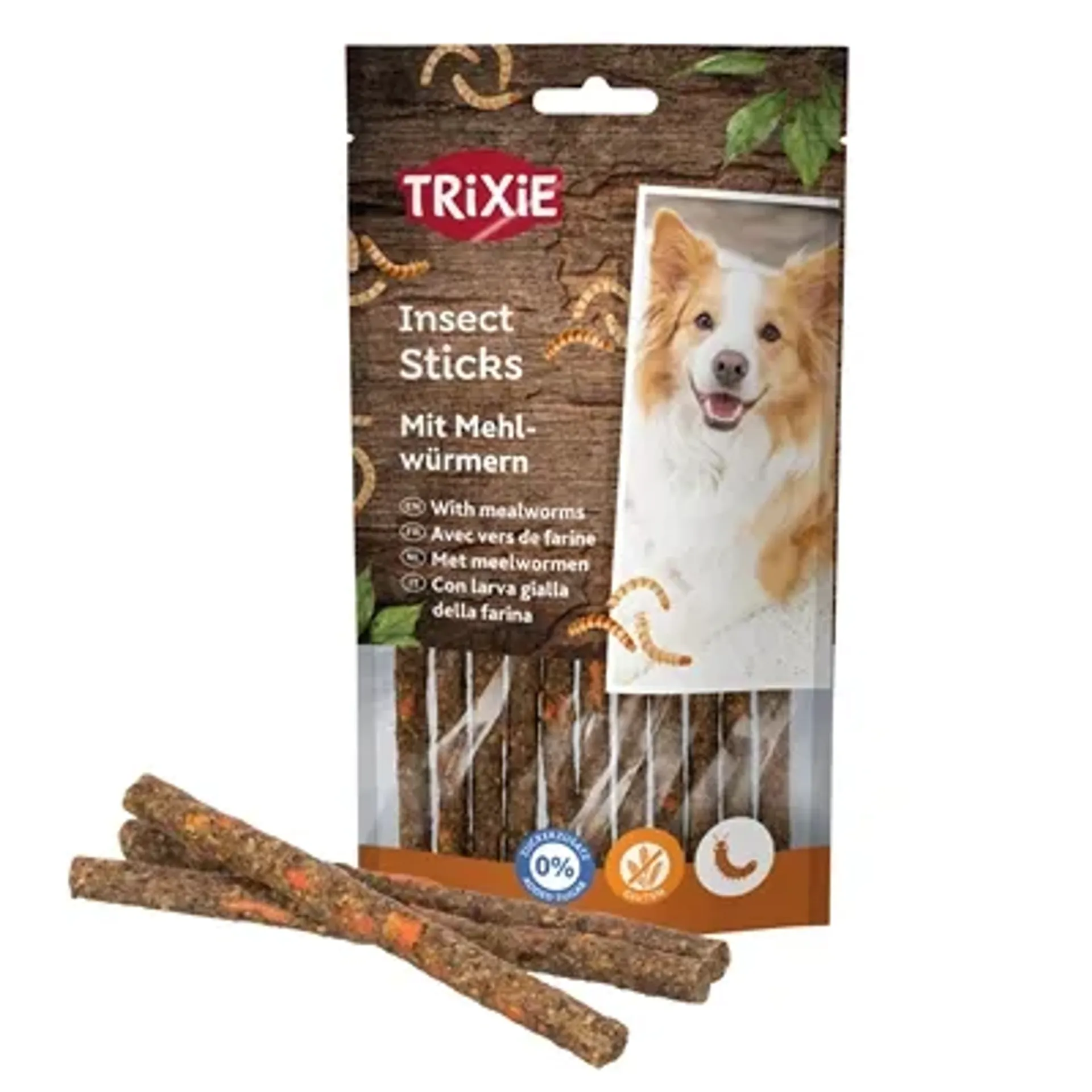 TRIXIE INSECT STICKS MET MEELWORMEN 80 GR