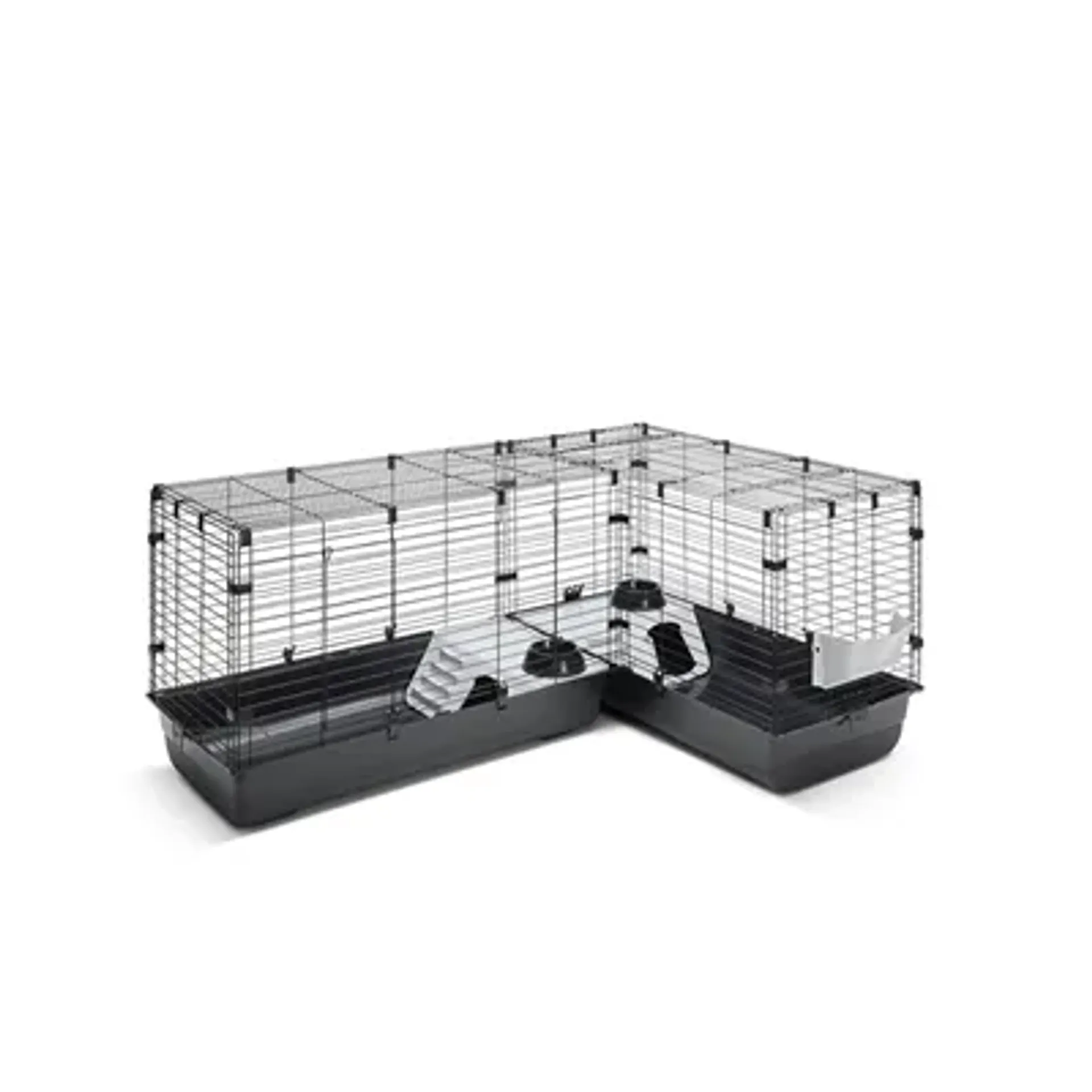 SAVIC CLUBIX CORNER KNAAGDIERKOOI ZWART 146,5/100X50X63,5 CM
