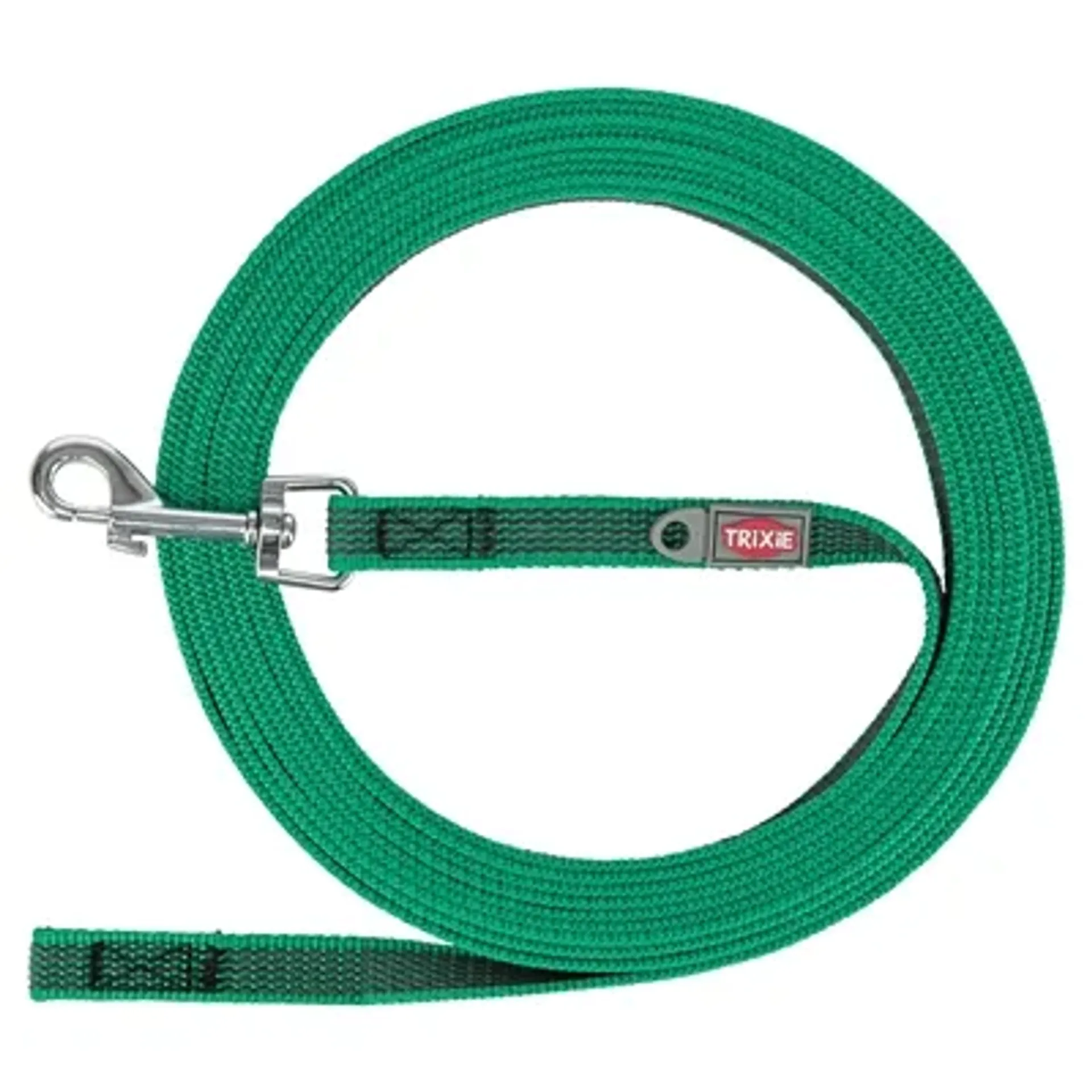 TRIXIE SLEEPLIJN MET RUBBER BEKLEED ZONDER HANDLUS GROEN 5 MTRX1,5 CM