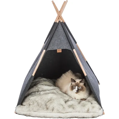 TRIXIE SCHUILPLAATS TIPI VILT ANTRACIET 70X70X70 CM TRIXIE SCHUILPLAATS TIPI VILT ANTRACIET 70X70X70 CM