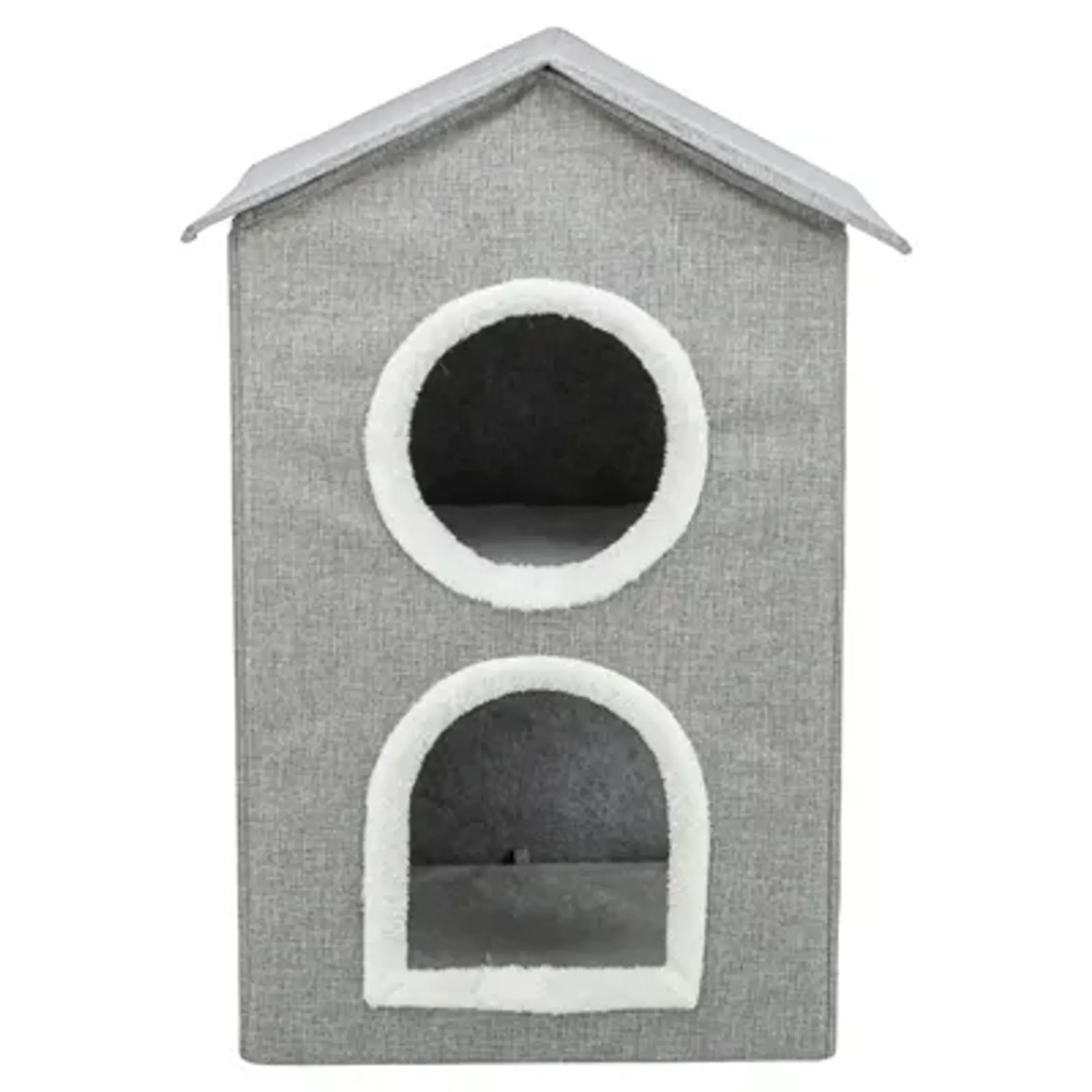 TRIXIE KATTENMAND / KATTENHUIS NORA SOFT 2 VERDRIEPINGEN LICHTGRIJS 47X47X67 CM