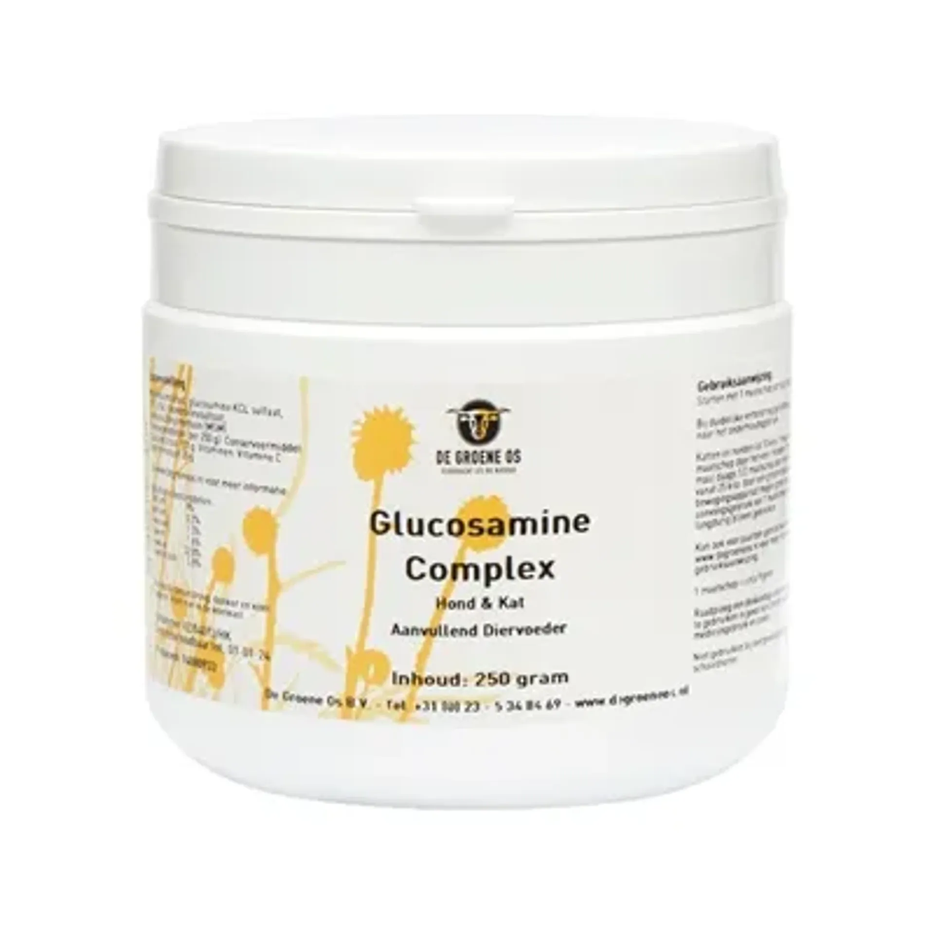 DE GROENE OS GLUCOSAMINE COMPLEX HOND / KAT 250 GR