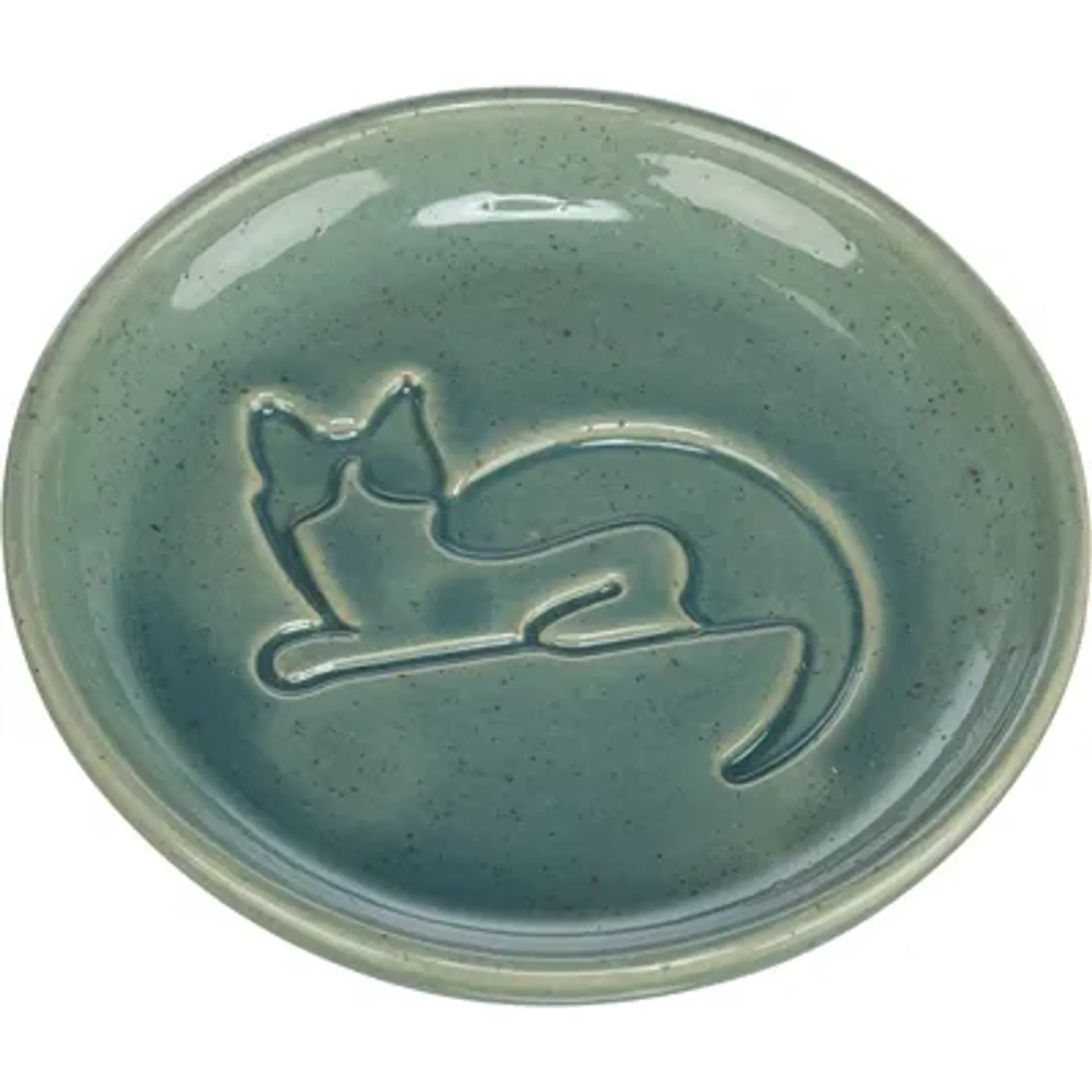 TRIXIE VOERBAK KAT KATRELIEF KERAMIEK BLAUW 14,5 CM 150 ML