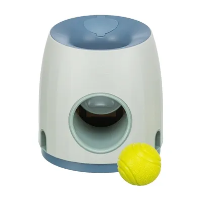 TRIXIE DOG ACTIVITY STRATEGIESPEL BALL&TREAT LICHTGRIJS / BLAUW 17X17X18 CM TRIXIE DOG ACTIVITY STRATEGIESPEL BALL&TREAT LICHTGRIJS / BLAUW 17X17X18 CM