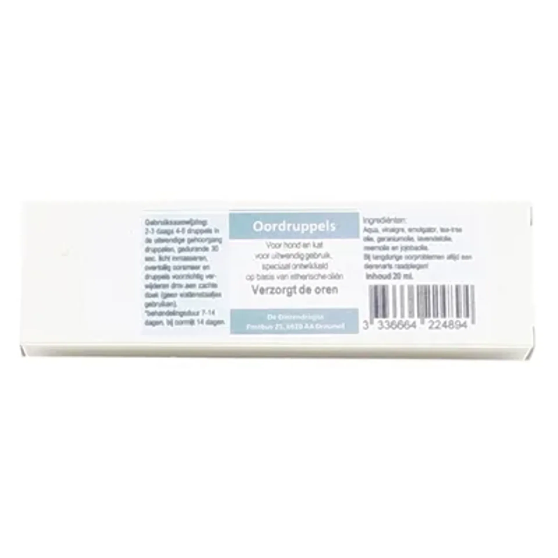 DIERENDROGIST OORDRUPPELS HOND / KAT 20 ML