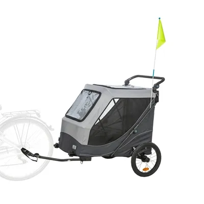 TRIXIE FIETSKAR OPVOUWBAAR SNELVOUW FUNCTIE TOT 45KG GRIJS XL 87,5X93/150X97 CM TRIXIE FIETSKAR OPVOUWBAAR SNELVOUW FUNCTIE TOT 45KG GRIJS XL 87,5X93/150X97 CM