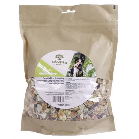UTOPIA GROENTEMELANGE VOOR HONDEN 800 GR UTOPIA GROENTEMELANGE VOOR HONDEN 800 GR