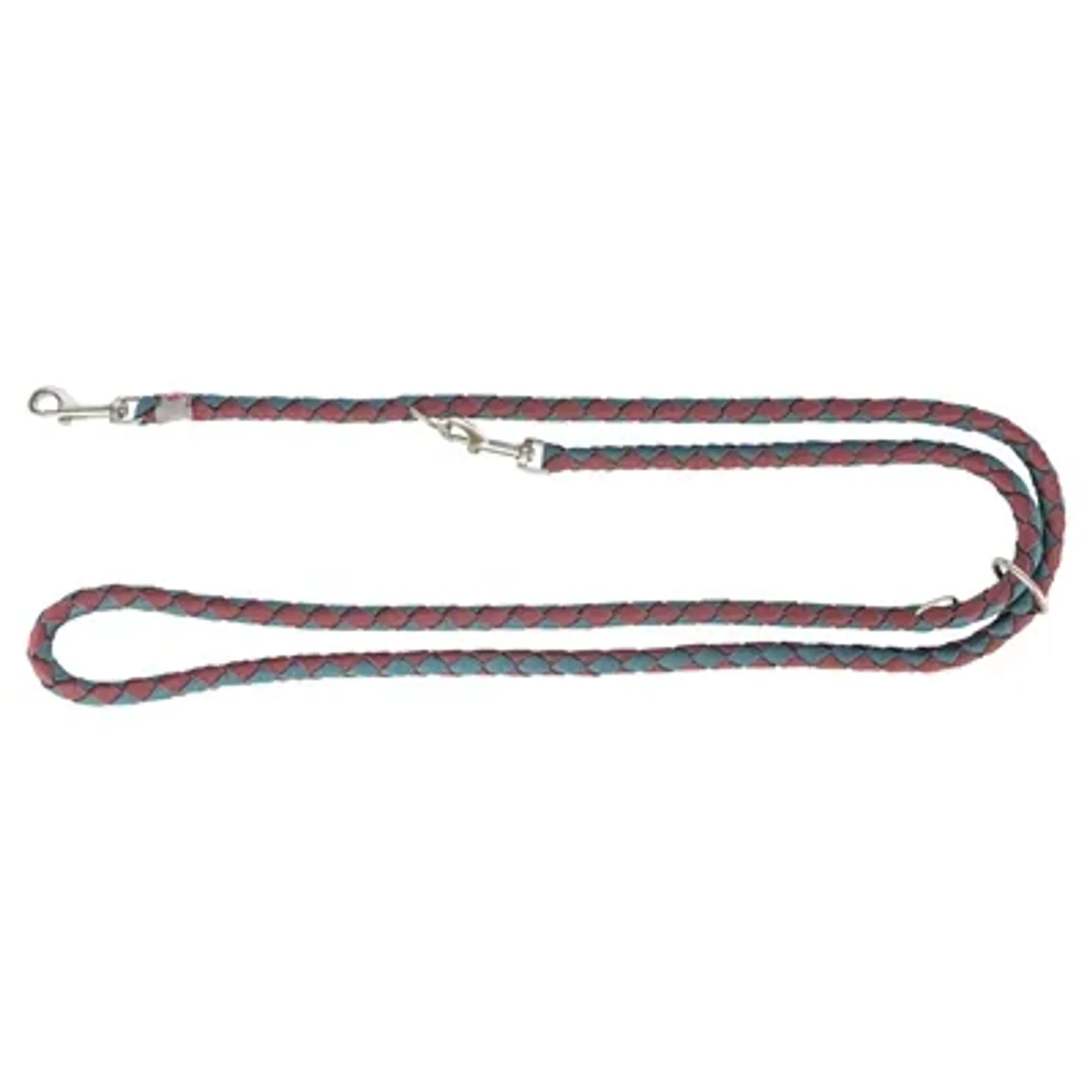TRIXIE HONDENRIEM CAVO VERSTELBAAR SANGRIA / PETROL 200X1,8 CM