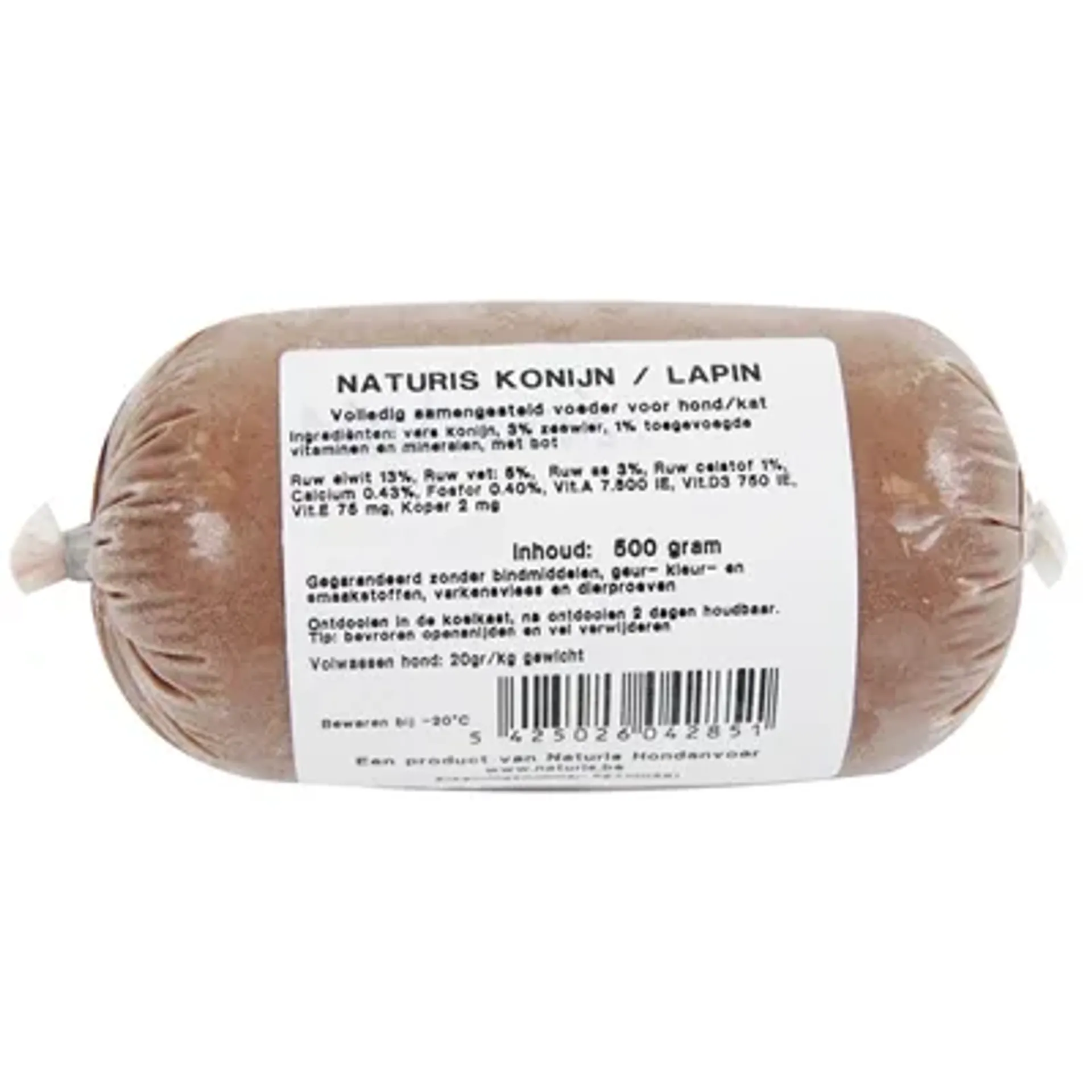 NATURIS KONIJN / KALKOEN 500 GR