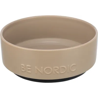 TRIXIE BE NORDIC VOERBAK HOND KERAMIEK/ RUBBER TAUPE 18 CM TRIXIE BE NORDIC VOERBAK HOND KERAMIEK/ RUBBER TAUPE 18 CM