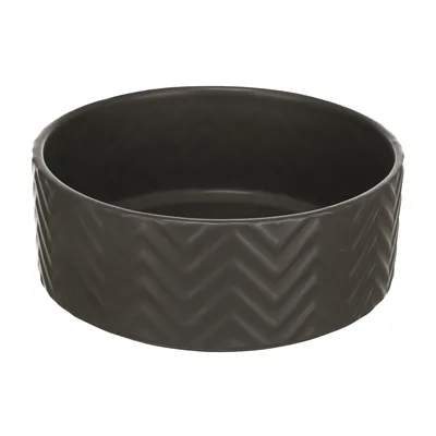 TRIXIE VOERBAK / DRINKBAK WAVE KERAMIEK GRIJS 20 CM 1,6 LTR TRIXIE VOERBAK / DRINKBAK WAVE KERAMIEK GRIJS 20 CM 1,6 LTR
