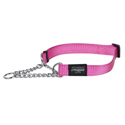 ROGZ FOR DOGS FANBELT HALFSLIP HALSBAND ROZE 20 MMX34-56 CM ROGZ FOR DOGS FANBELT HALFSLIP HALSBAND ROZE 20 MMX34-56 CM