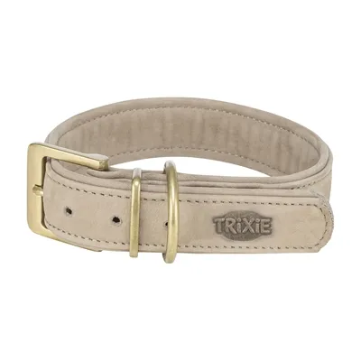 TRIXIE HALSBAND HOND PURE LEER LICHTGRIJS M 36-43X3 CM TRIXIE HALSBAND HOND PURE LEER LICHTGRIJS M 36-43X3 CM