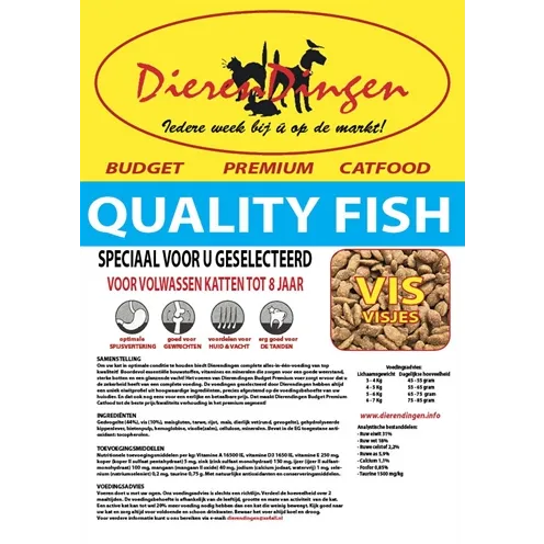 BUDGET PREMIUM CATFOOD QUALITY FISH 15 KG BUDGET PREMIUM CATFOOD QUALITY FISH 15 KG