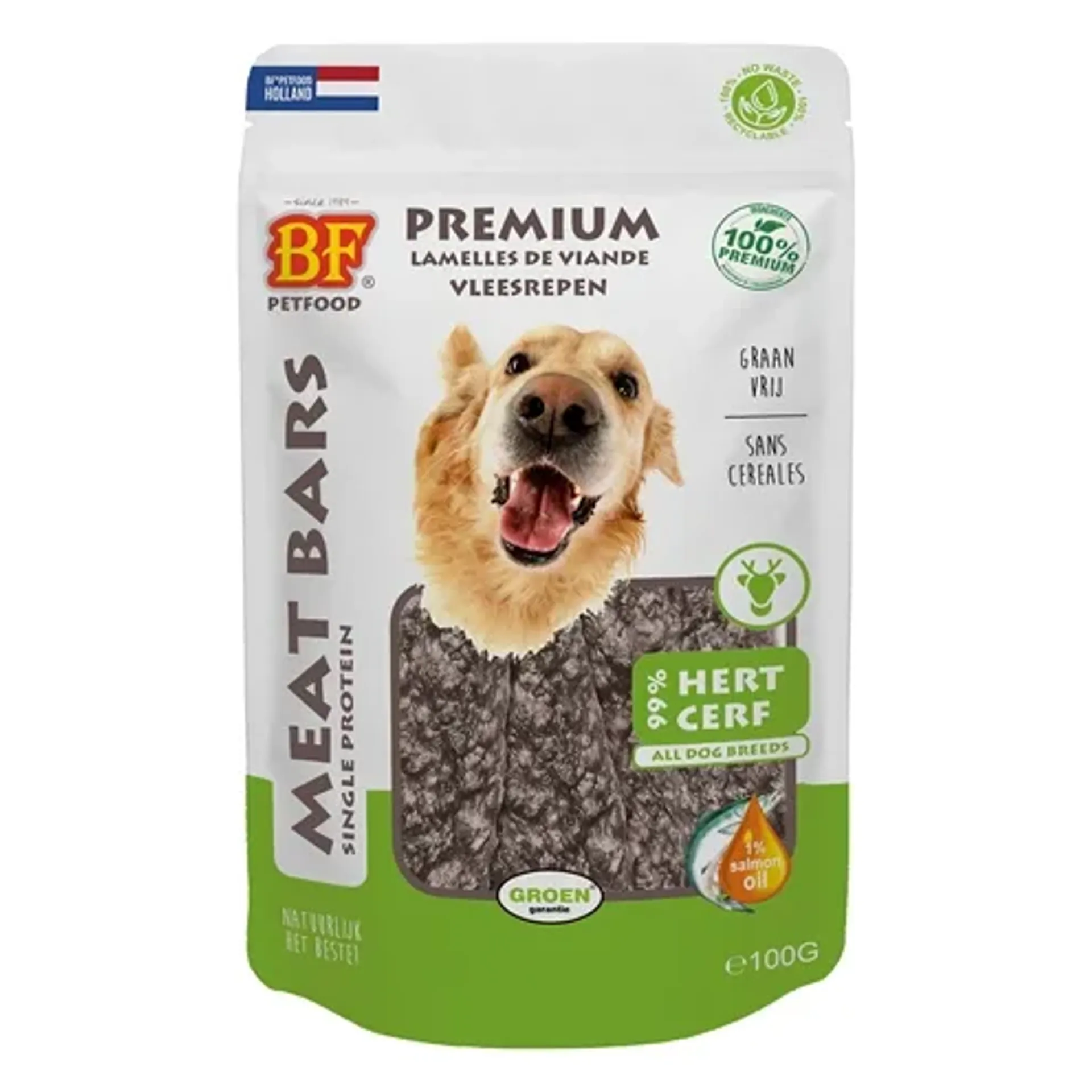 BF PETFOOD MEAT BARS HERT 100 GR