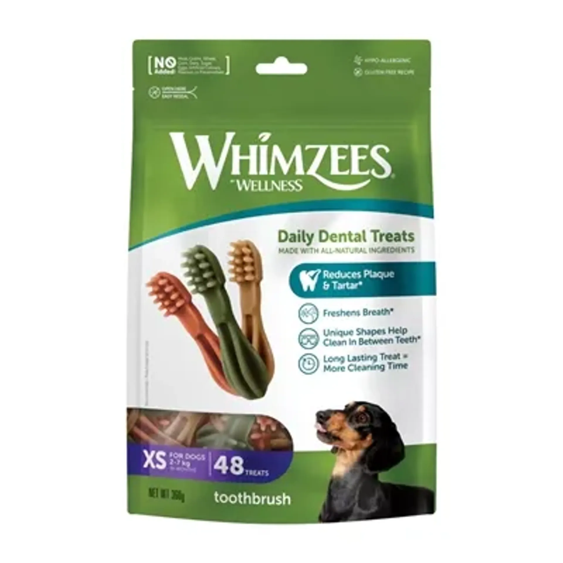 WHIMZEES TANDENBORSTEL XS 6,5 CM 48 ST
