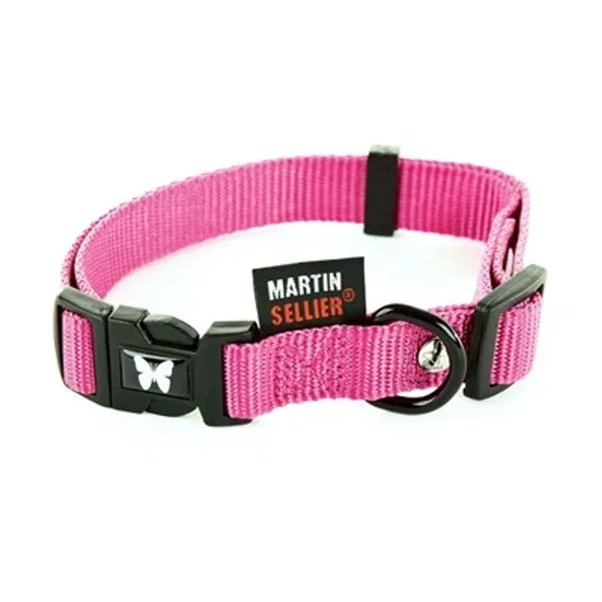 MARTIN HALSBAND VERSTELBAAR NYLON ROZE 30-45X1,6 CM
