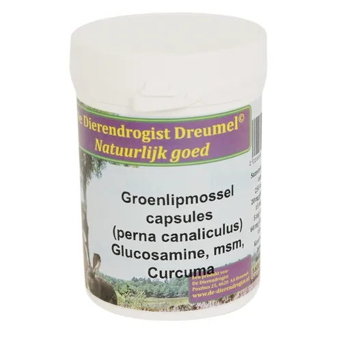 DIERENDROGIST GROENLIPMOSSEL MET GLUCOSAMINE / MSM / CURCUMA 150 ST DIERENDROGIST GROENLIPMOSSEL MET GLUCOSAMINE / MSM / CURCUMA 150 ST