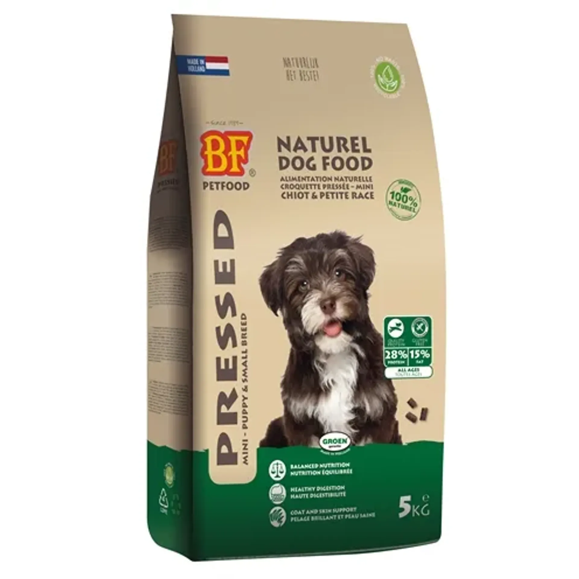 BF PETFOOD GEPERST PUPPY EN KLEINE RASSEN 5 KG