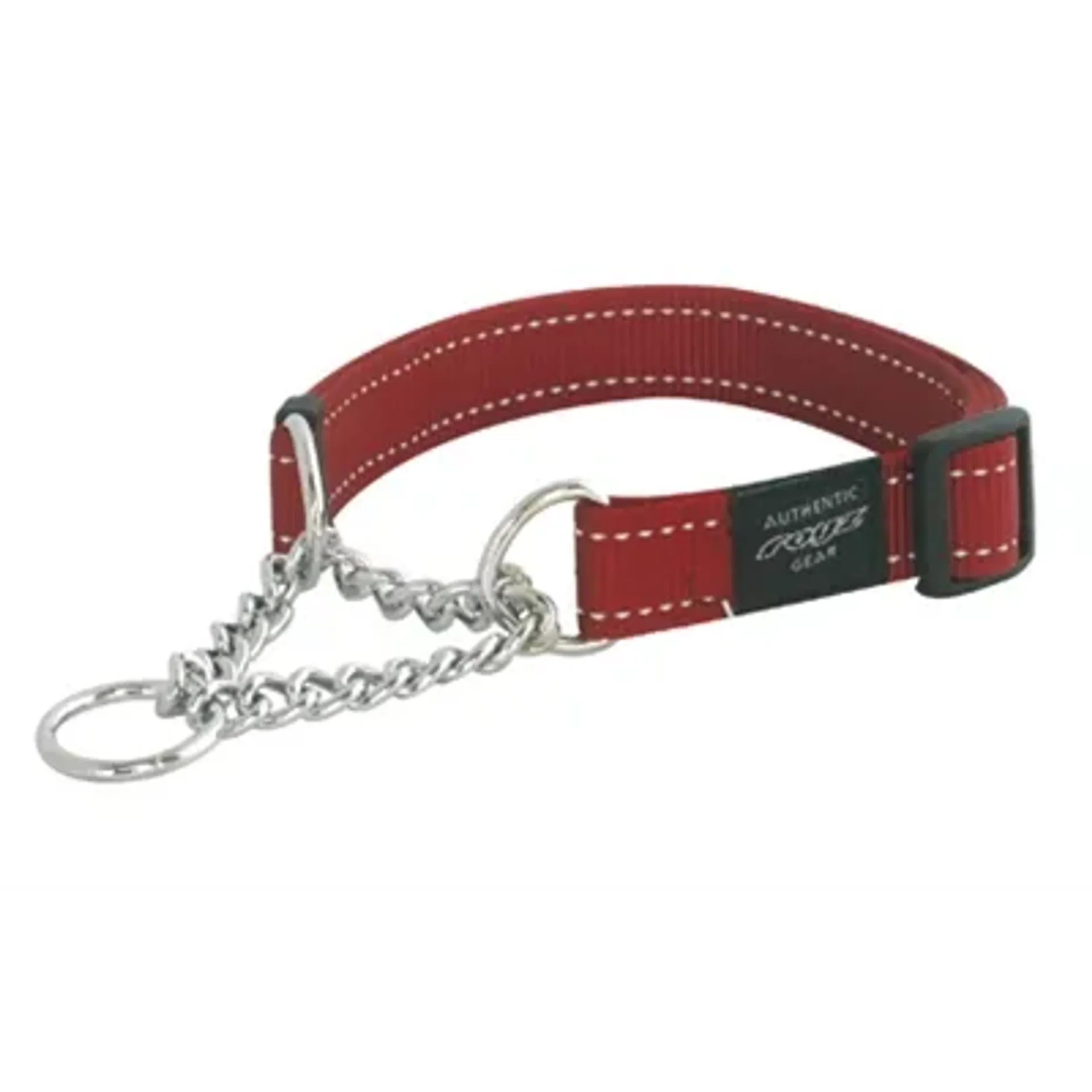 ROGZ FOR DOGS LUMBERJACK HALFSLIP HALSBAND ROOD 25 MMX43-73 CM