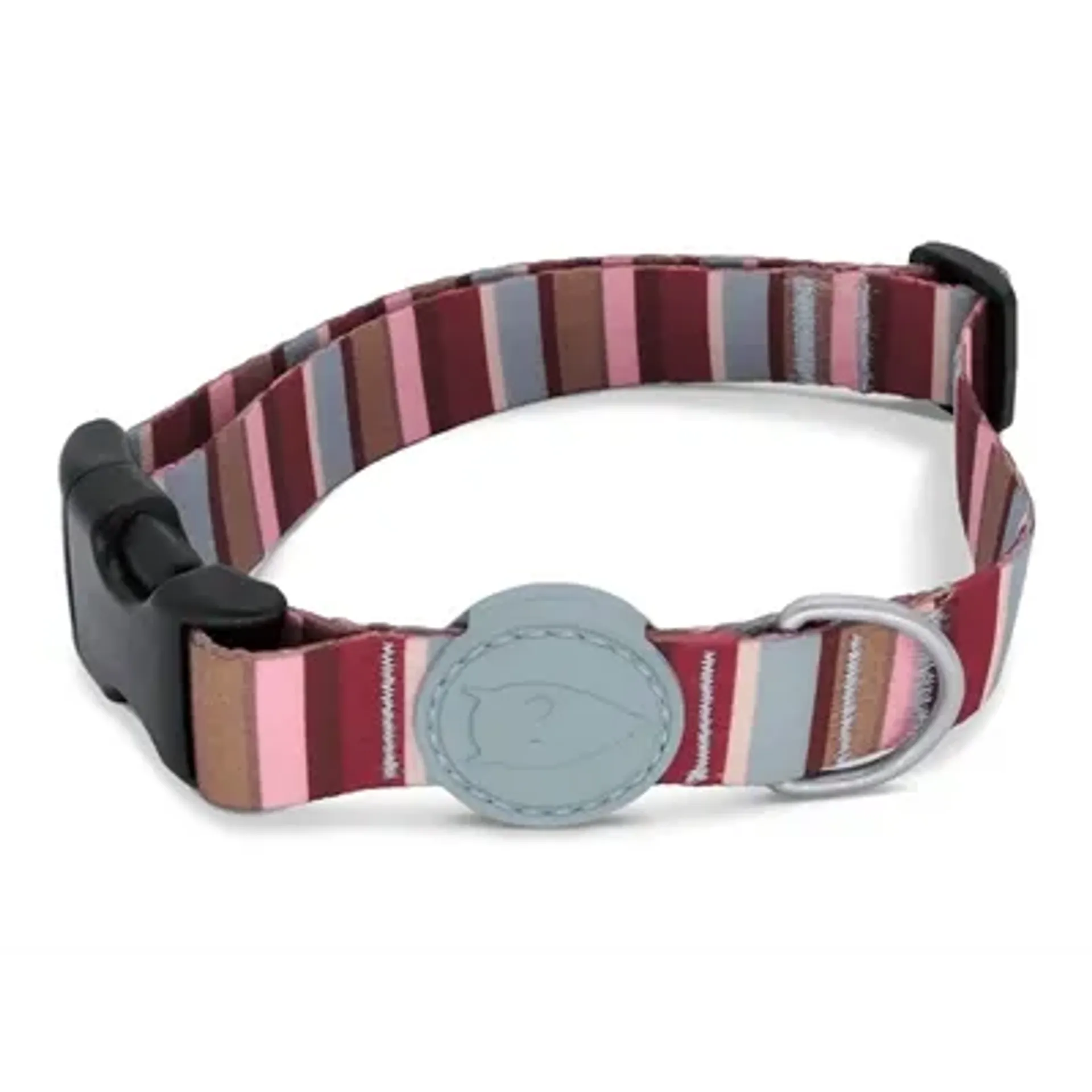 MORSO HALSBAND HOND GERECYCLED SKYLINE ROOD / ROZE 37-58X2,5 CM