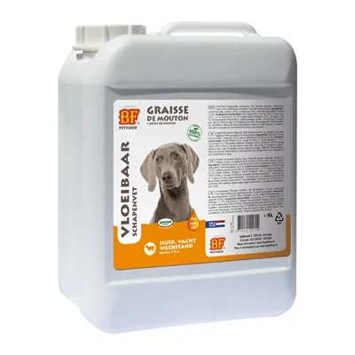 BF PETFOOD VLOEIBAAR SCHAPENVET MET ZALMOLIE 5 LTR BF PETFOOD VLOEIBAAR SCHAPENVET MET ZALMOLIE 5 LTR
