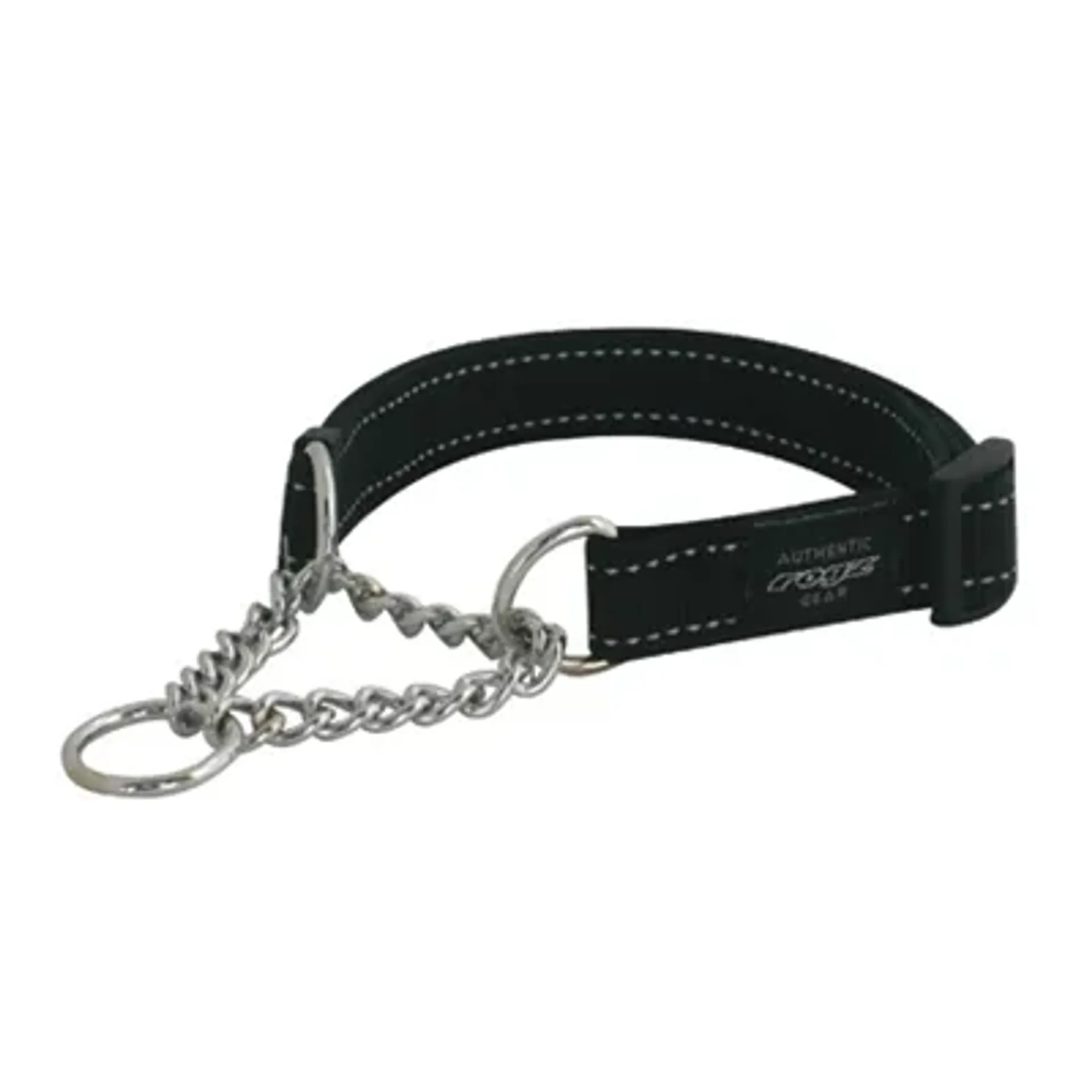 ROGZ FOR DOGS LUMBERJACK HALFSLIP HALSBAND ZWART 25 MMX50-70 CM