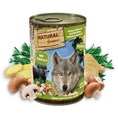 NATURAL GREATNESS ANGUS BEEF / MUSHROOMS / GINGER / ROSEMARY 400 GR NATURAL GREATNESS ANGUS BEEF / MUSHROOMS / GINGER / ROSEMARY 400 GR