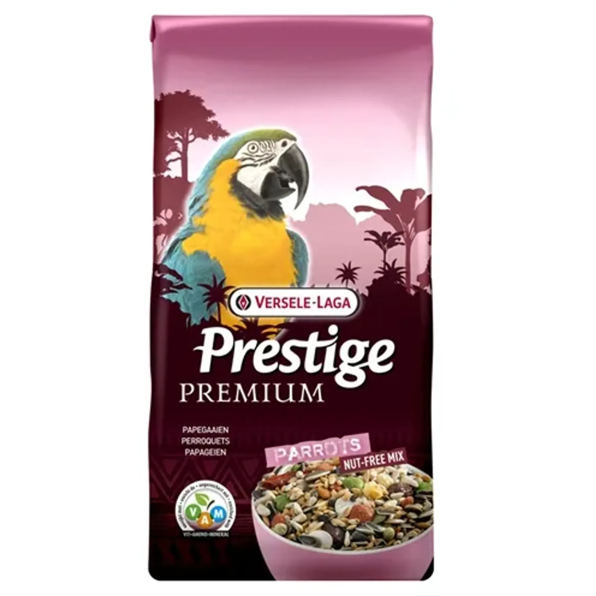 VERSELE-LAGA PRESTIGE PREMIUM PAPEGAAIEN ZONDER NOTEN 15 KG