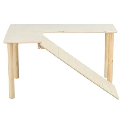 TRIXIE PLATFORM MET HELLING VOOR MUIZEN / HAMSTERS ONBEHANDELD HOUT 47X30X25 CM TRIXIE PLATFORM MET HELLING VOOR MUIZEN / HAMSTERS ONBEHANDELD HOUT 47X30X25 CM