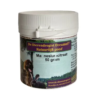 DIERENDROGIST MAGNESIUM CITRAAT 50 GR DIERENDROGIST MAGNESIUM CITRAAT 50 GR