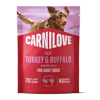 CARNILOVE POUCH TURKEY / BUFFALO / ROSE PETALS 12X300 GR CARNILOVE POUCH TURKEY / BUFFALO / ROSE PETALS 12X300 GR