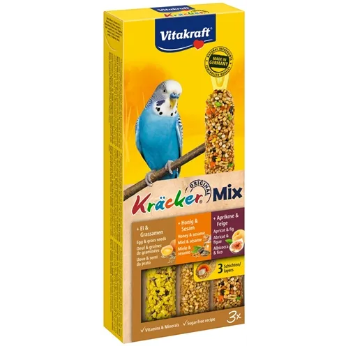 VITAKRAFT PARKIET KRACKER HONING/FRUIT/EI 3 IN 1 VITAKRAFT PARKIET KRACKER HONING/FRUIT/EI 3 IN 1