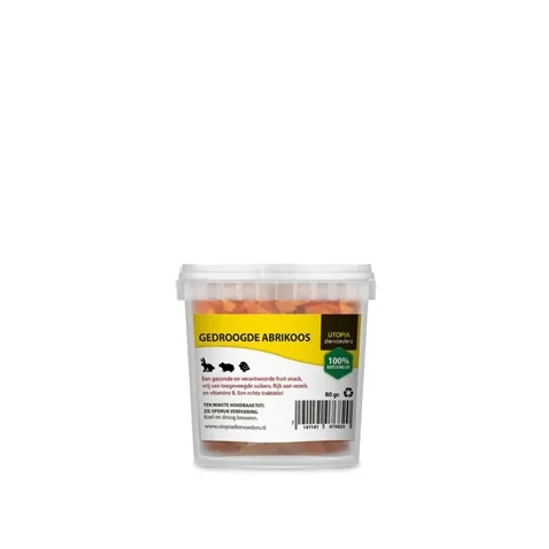 UTOPIA GEDROOGDE ABRIKOOS 80 GR