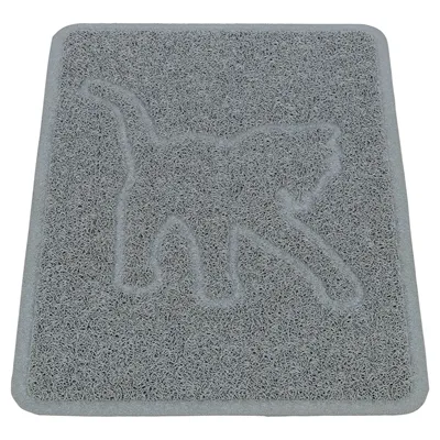 TRIXIE KATTENBAKMAT KATTENSILHOUET PVC LICHTGRIJS 48X35 CM TRIXIE KATTENBAKMAT KATTENSILHOUET PVC LICHTGRIJS 48X35 CM