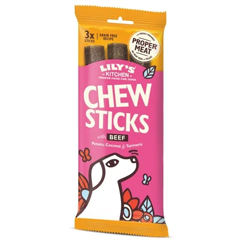 LILY’S KITCHEN CHEW STICKS WITH BEEF 120 GR 3 ST LILY’S KITCHEN CHEW STICKS WITH BEEF 120 GR 3 ST