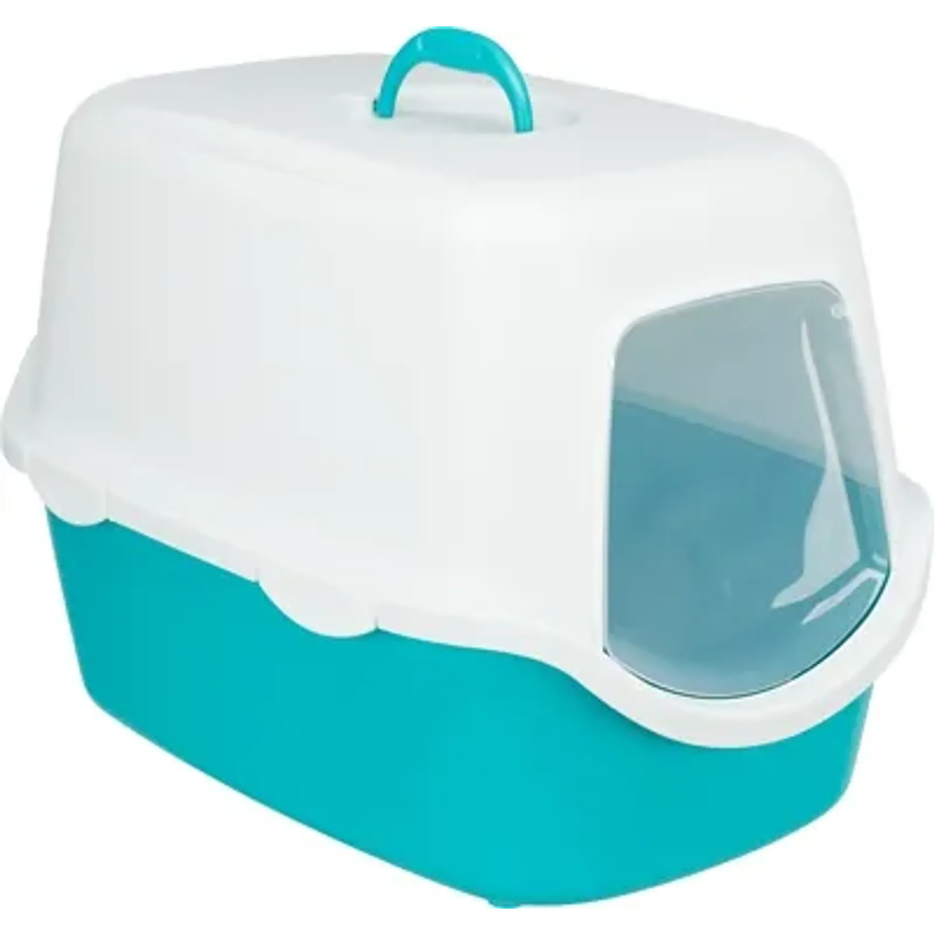 TRIXIE KATTENBAK VICO TURQUOISE / WIT 56X40X40 CM