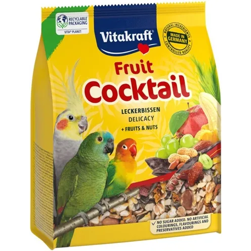 VITAKRAFT PARKIET / AGAPORNIS FRUIT COCKTAIL DELICACY FRUITS / NUTS 250 GR VITAKRAFT PARKIET / AGAPORNIS FRUIT COCKTAIL DELICACY FRUITS / NUTS 250 GR