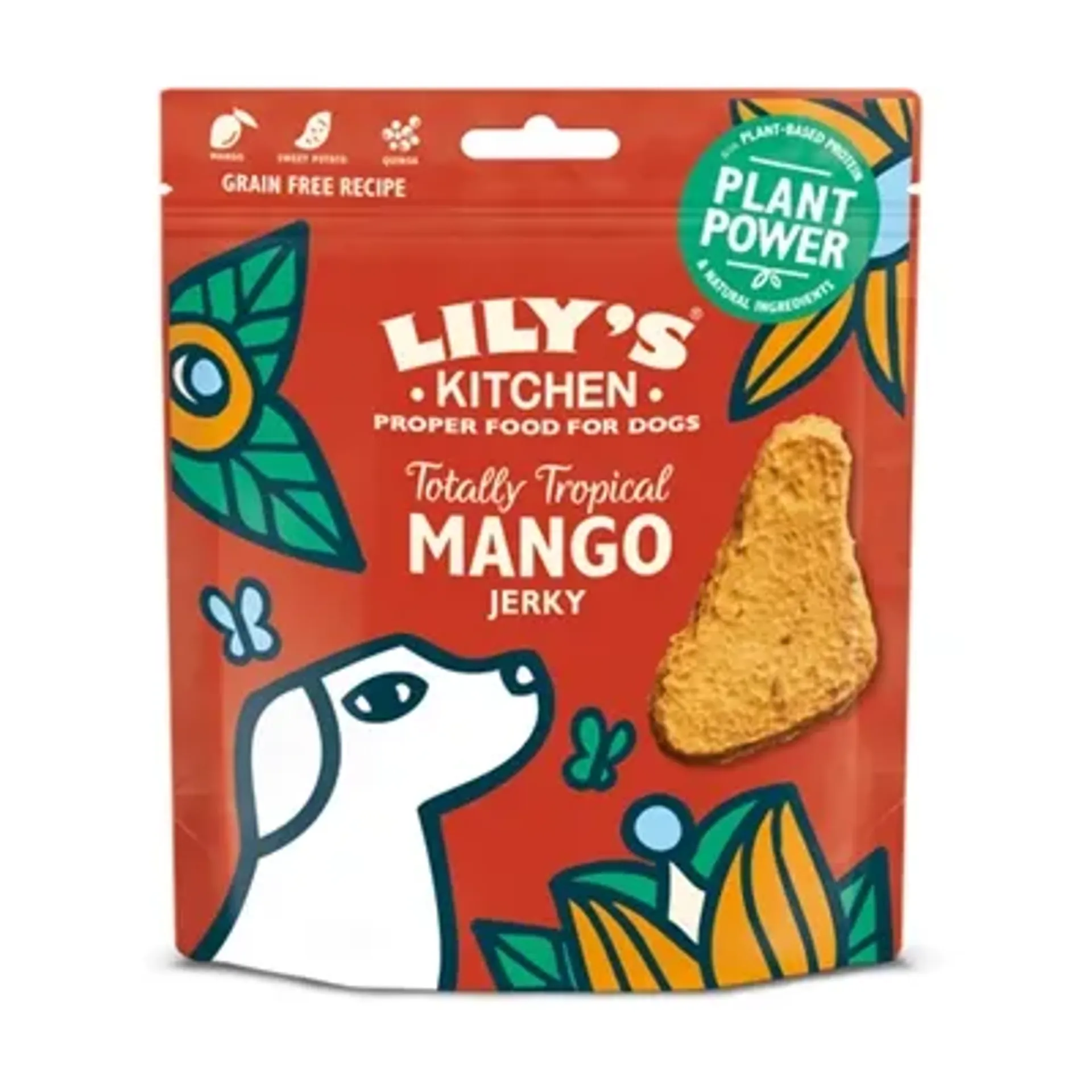 LILY’S KITCHEN DOG ADULT TOTALLY TROPICAL MANGO JERKY 70 GR