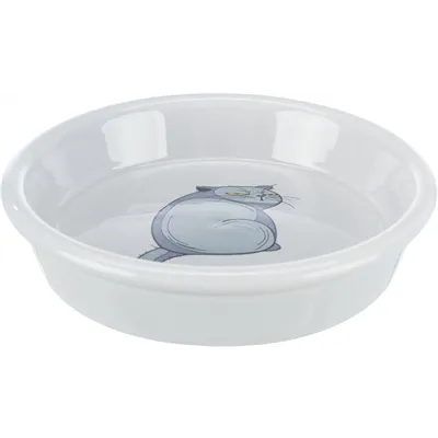 TRIXIE VOERBAK / WATERBAK BOZE KAT GRIJS 13 CM 250 ML TRIXIE VOERBAK / WATERBAK BOZE KAT GRIJS 13 CM 250 ML