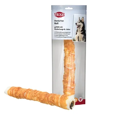 TRIXIE DENTA FUN FILLED CHICKEN CHEWING ROLL 28 CM 150 GR TRIXIE DENTA FUN FILLED CHICKEN CHEWING ROLL 28 CM 150 GR