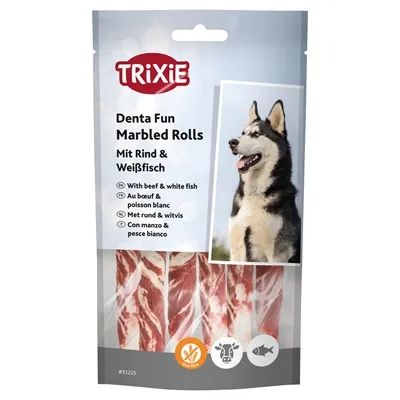 TRIXIE DENTA FUN MARBLED BEEF CHEWING ROLLS 12 CM 6 ST 70 GR TRIXIE DENTA FUN MARBLED BEEF CHEWING ROLLS 12 CM 6 ST 70 GR