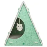 TRIXIE KATTENMAND SPEELBOX LUCY DRIEHOEKIG VILT ZAND / GROEN 46X38X50 CM TRIXIE KATTENMAND SPEELBOX LUCY DRIEHOEKIG VILT ZAND / GROEN 46X38X50 CM