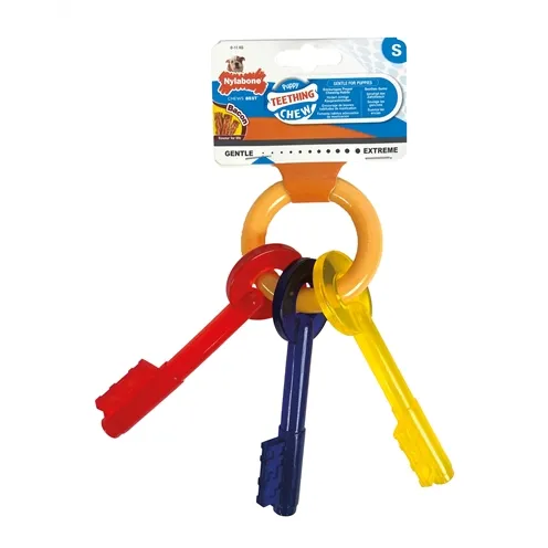NYLABONE PUPPY CHEW BIJTSLEUTELS BACONSMAAK TOT 11 KG NYLABONE PUPPY CHEW BIJTSLEUTELS BACONSMAAK TOT 11 KG