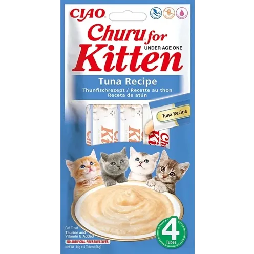 INABA CHURU KITTEN TUNA RECIPE 4X14GR INABA CHURU KITTEN TUNA RECIPE 4X14GR