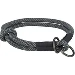 TRIXIE HALSBAND HOND SOFT HALF-SLIP ZWART / GRIJS 40X1 CM TRIXIE HALSBAND HOND SOFT HALF-SLIP ZWART / GRIJS 40X1 CM